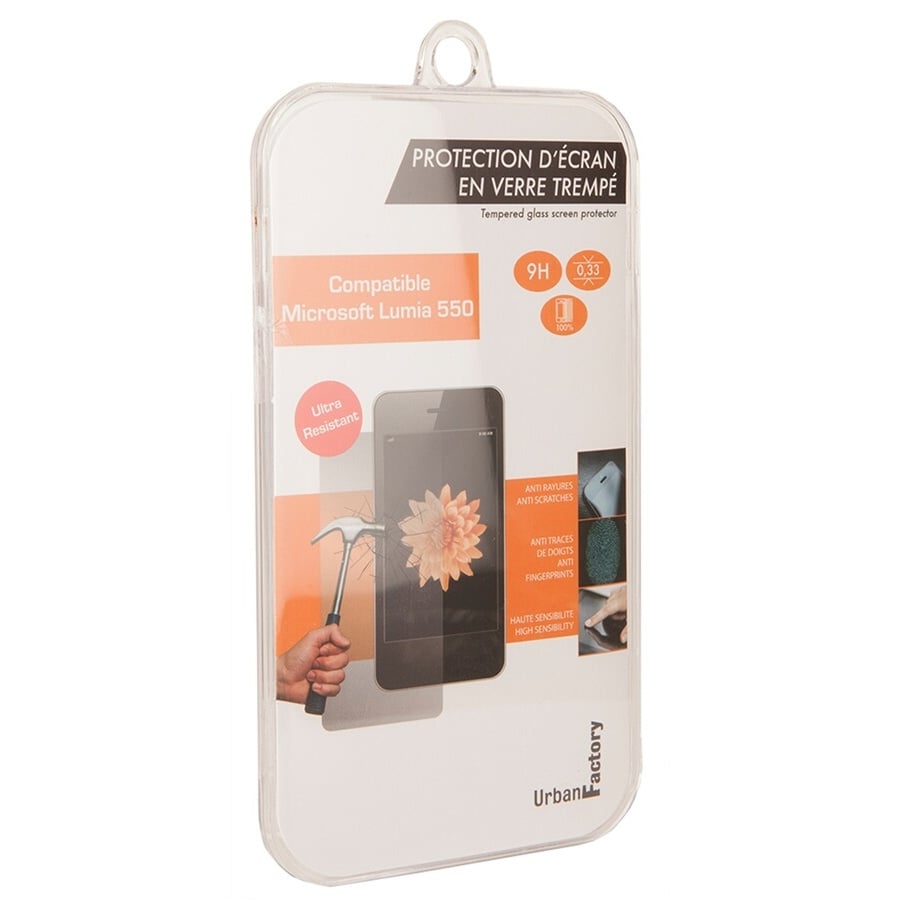 Urban Factory PROTECTION D'ECRAN EN VERRE TREMPE POUR MICROSOFT LUMIA 550 n°2