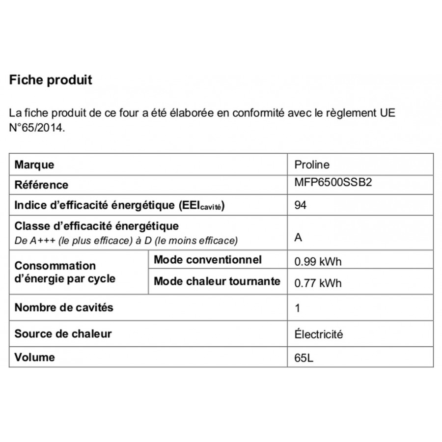 Proline MFP6500SSB/2 n°4