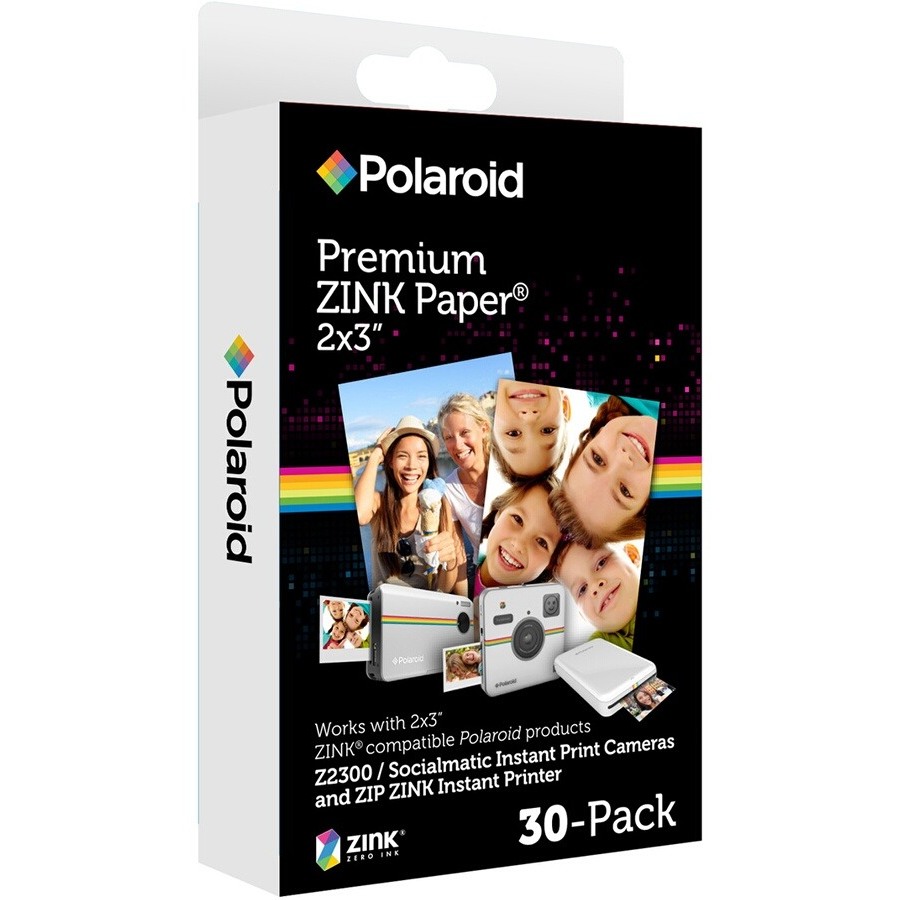 Polaroid PZink 2x3" Papier pour appareil photo numérique & imprimante Polaroid- 30 pack