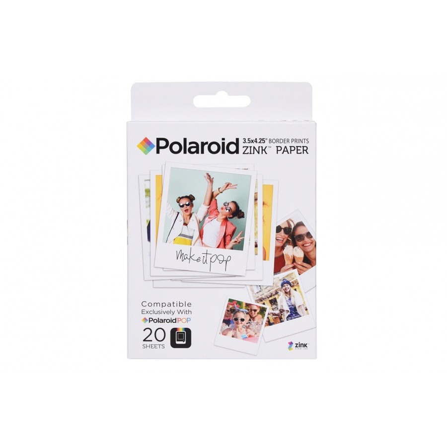 Polaroid Papier photo Zink 3X4 pour appareil photo numérique instantané Polaroid POP (20 photos)