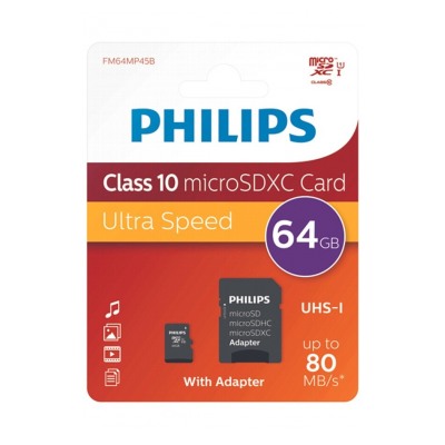 Philips CARTE MICRO SD 64GB UHS 1