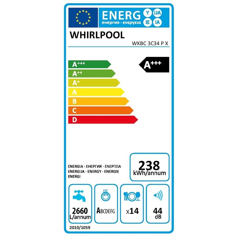 Lave-vaisselle WHIRLPOOL WKBC3C34PX SILENCE - ENCASTRABLE 60CM – PARIGNY  ELECTROMENAGER