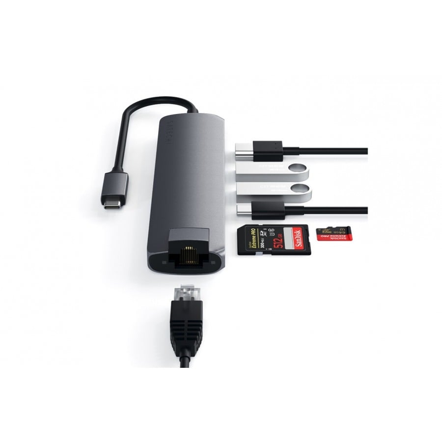 Satechi HUB USB C 7 EN 1 GREY n°5