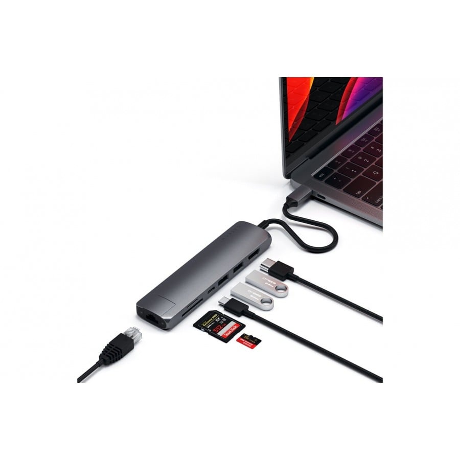 Satechi HUB USB C 7 EN 1 GREY n°6