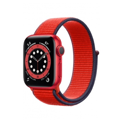 Apple Watch Series 6 GPS, 40mm boitier aluminium rouge avec bracelet sport rouge