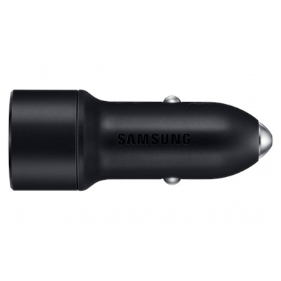 Samsung Chargeur allume cigare RAPIDE DOUBLE (2A,15W), cable combo microUSB/Type C