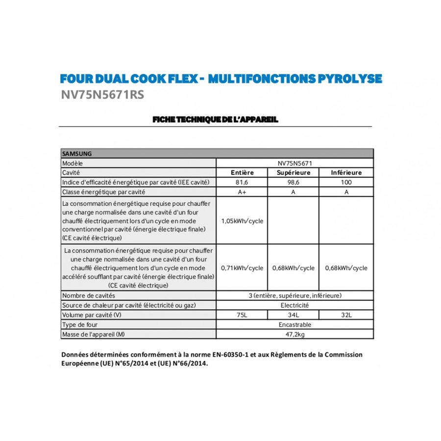 Samsung DUAL COOK FLEX NV75N5671RS n°8