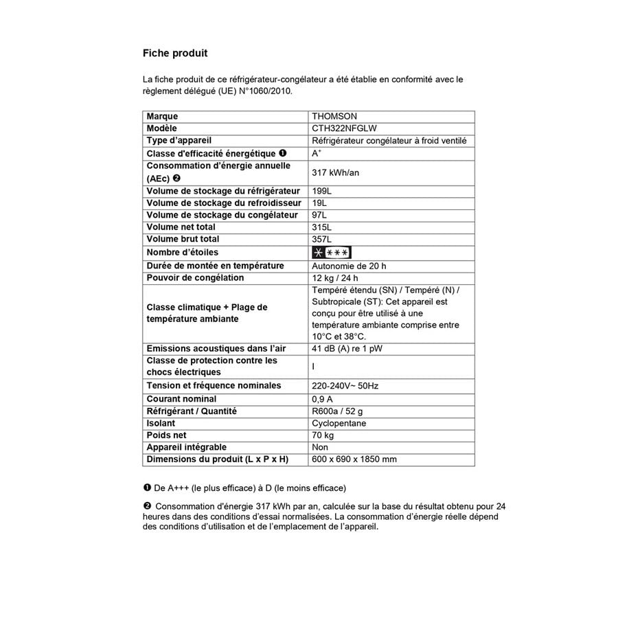 Thomson CTH322NFGLW n°4