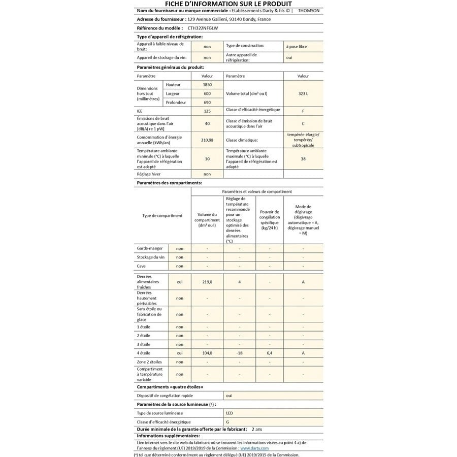 Thomson CTH322NFGLW n°5