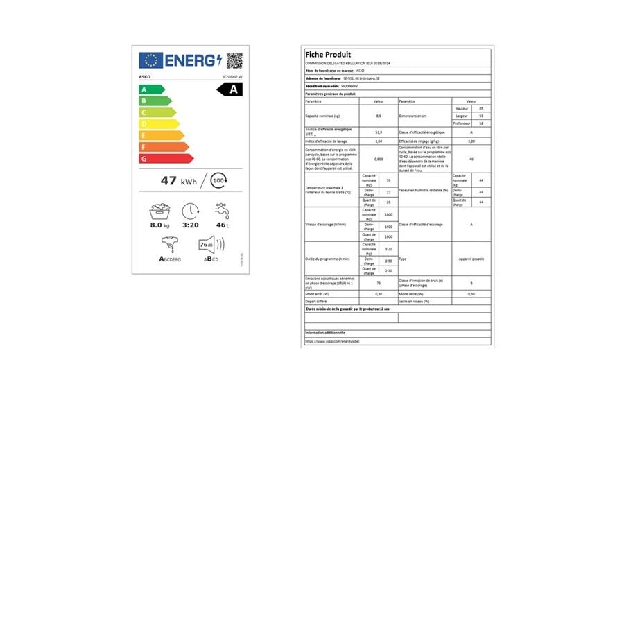 Asko W2086P.W n°8