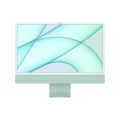 Apple iMac 24" 256 Go SSD 8 Go RAM Puce M1 CPU 8 cours GPU 7 cours Vert Nouveau