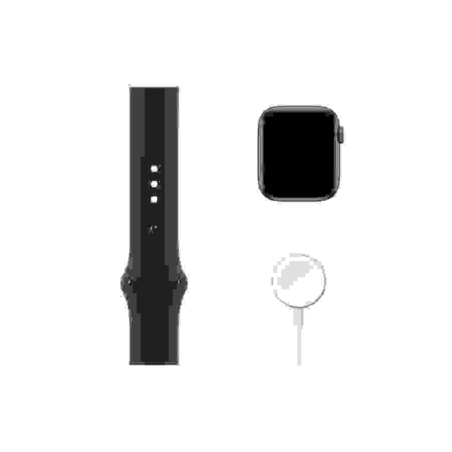 Apple Watch SE GPS, 44mm boitier aluminium gris sidéral avec bracelet sport noir n°7