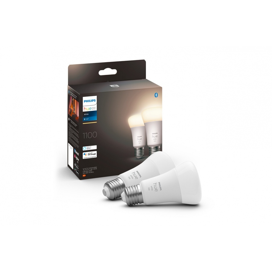 Kit de démarrage Philips Hue White : 3 ampoules E27 + pont + télécommande -  Ampoule connectée - Achat & prix