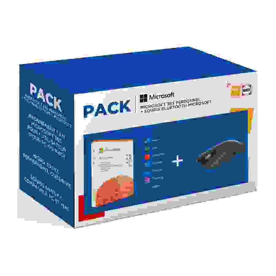 Microsoft PACK Microsoft 365 Personnel (12 mois - 1 utilisateurs) + MODERN MOBILE MOUSE