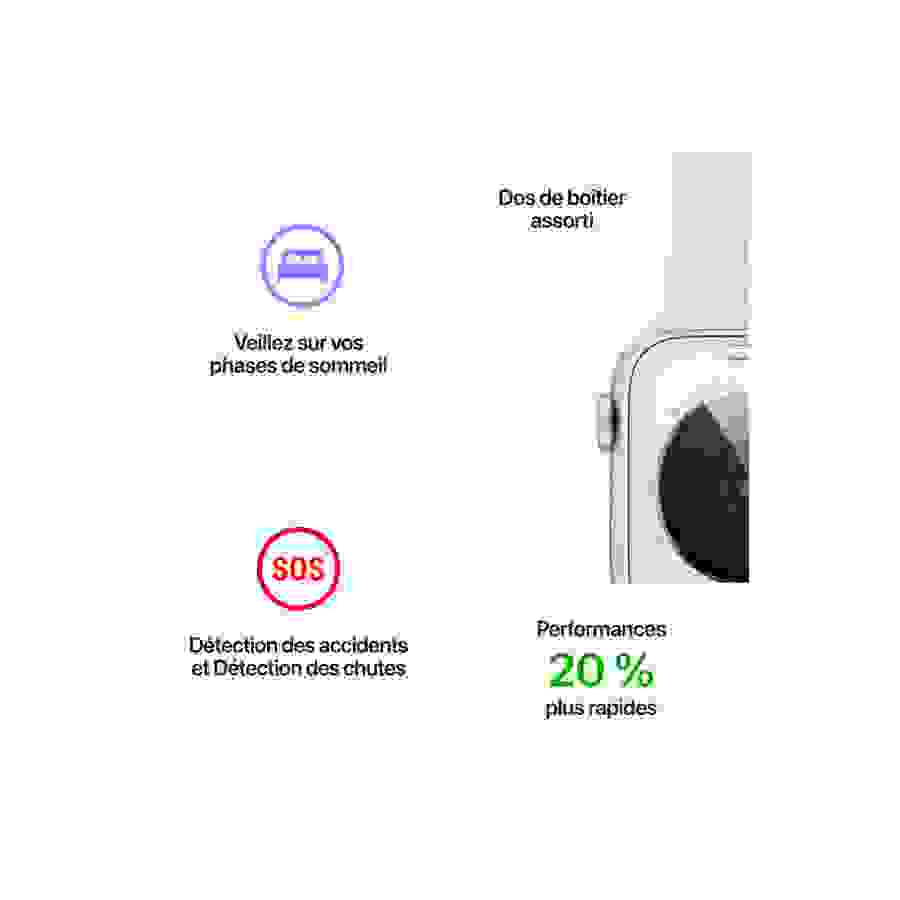 Apple Watch SE GPS 2eme generation, boîtier alumininium Minuit 40mm Bracelet Sport Minuit n°7
