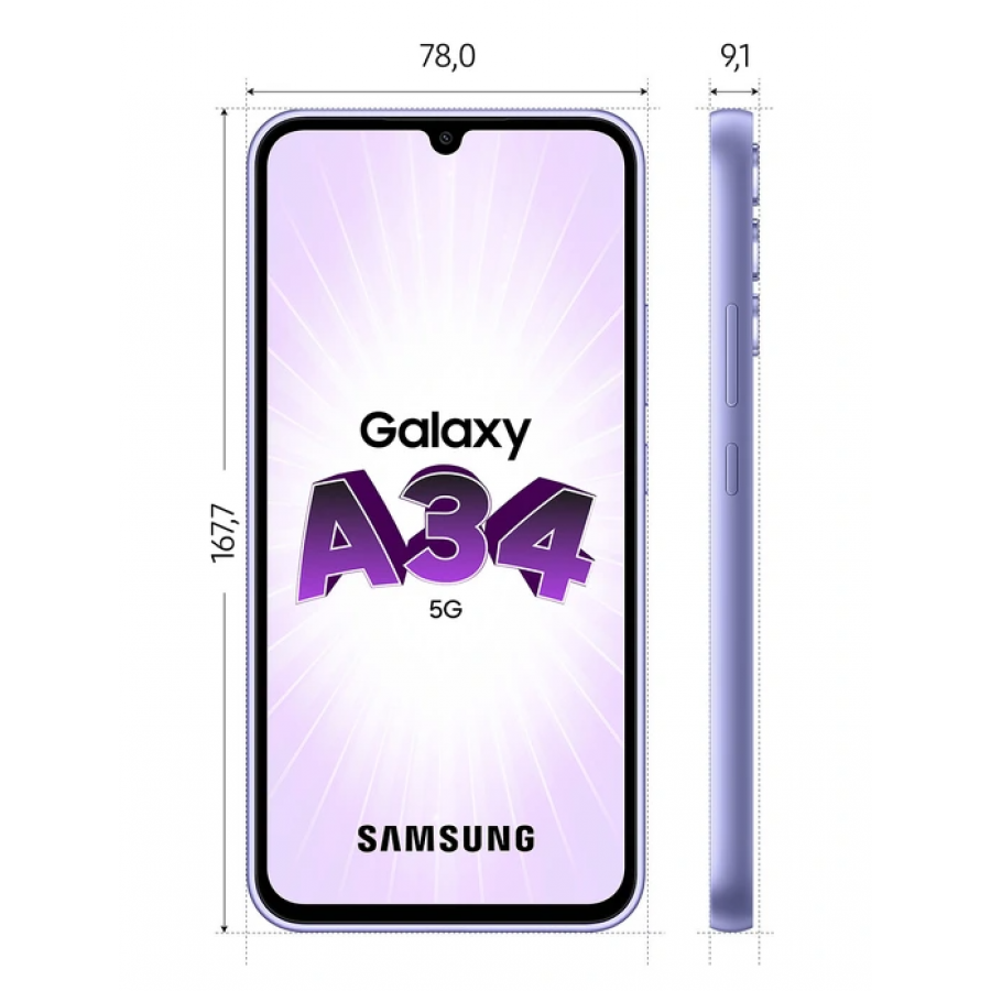 Samsung Galaxy A34 128Go 5G Lavande n°4