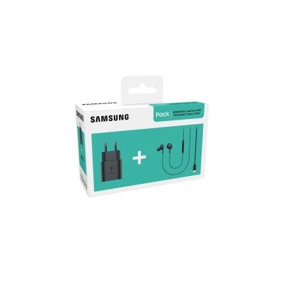 Samsung Pack Kit Piéton AKG USB-C Noir + Chargeur USB-C 25W Noir