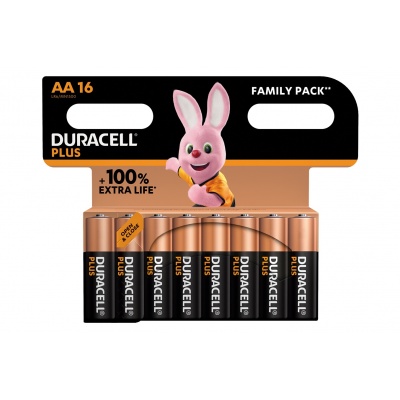 Duracell PACK DE 16 PILES AA PLUS 100% OFFRE SPECIALE