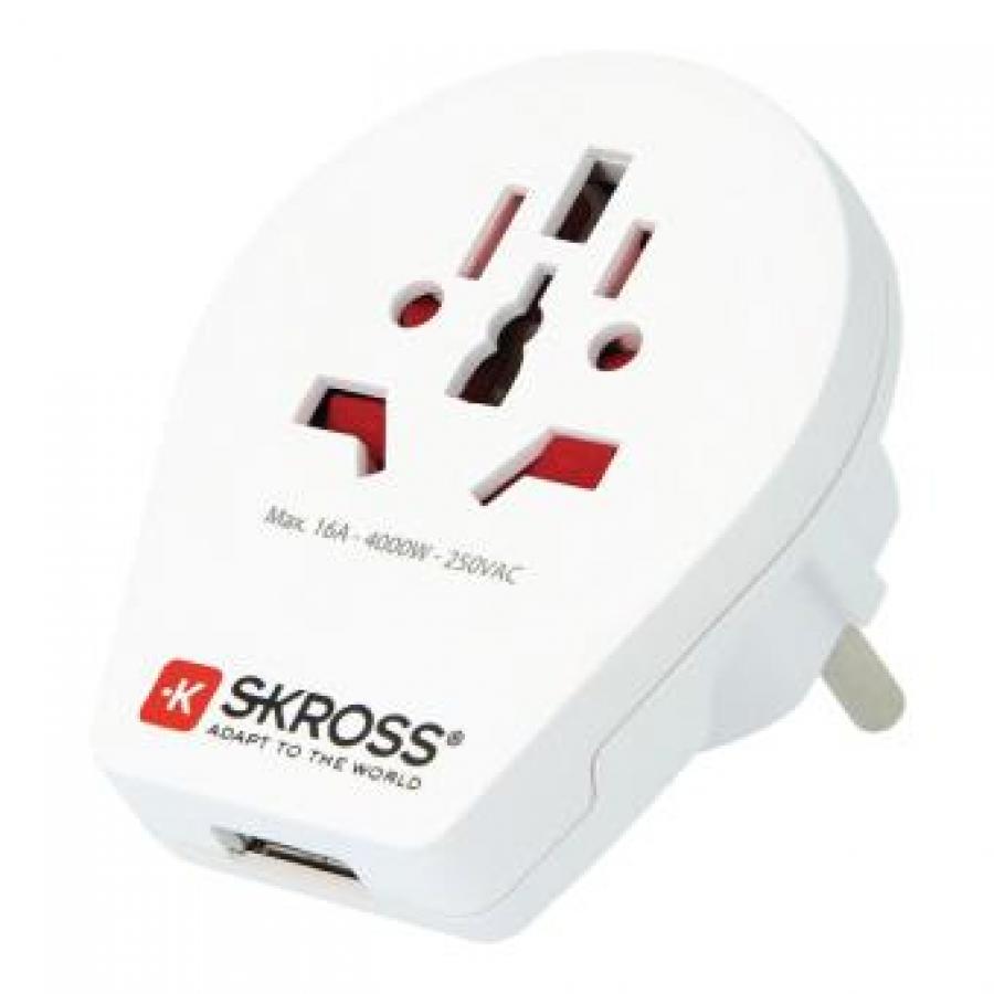 Chargeur / Alimentation PC Skross WORLD TO EUROPE + USB - DARTY