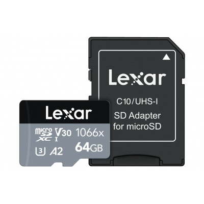 Lexar Microsdxc 64Go 1066x + Adaptateur SD