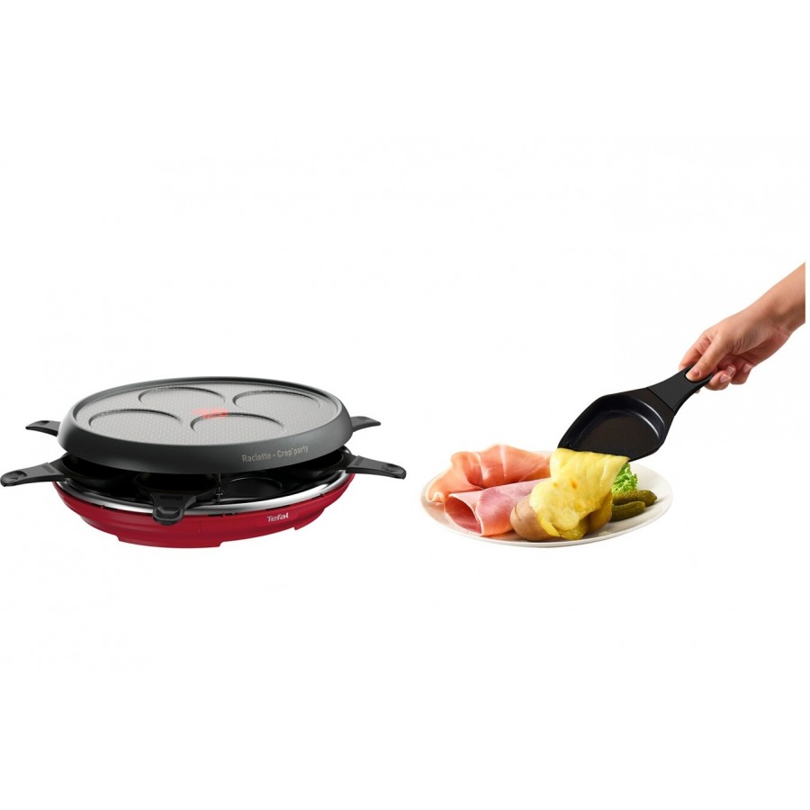 Appareil à Raclette 3-en-1, Plancha, Crêpier, 6 coupelles, Revêtement  antiadhésif, TEFAL à Prix Carrefour