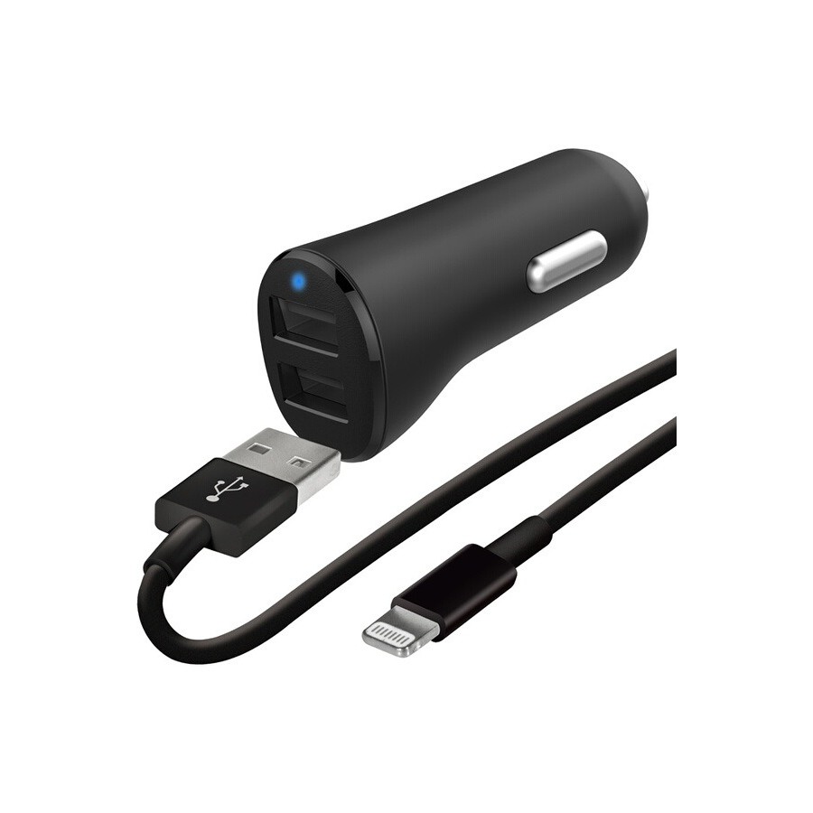 Chargeur téléphone portable Wefix Pack chargeur voiture WeFix avec câble  double USB vers Lightning 1 m - DARTY